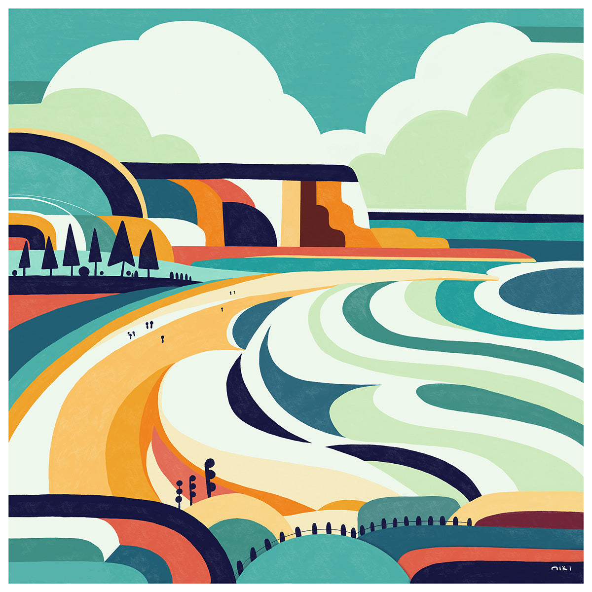 Mona Vale (Coastline Collection) Wall Art Print or Canvas | Abstract
