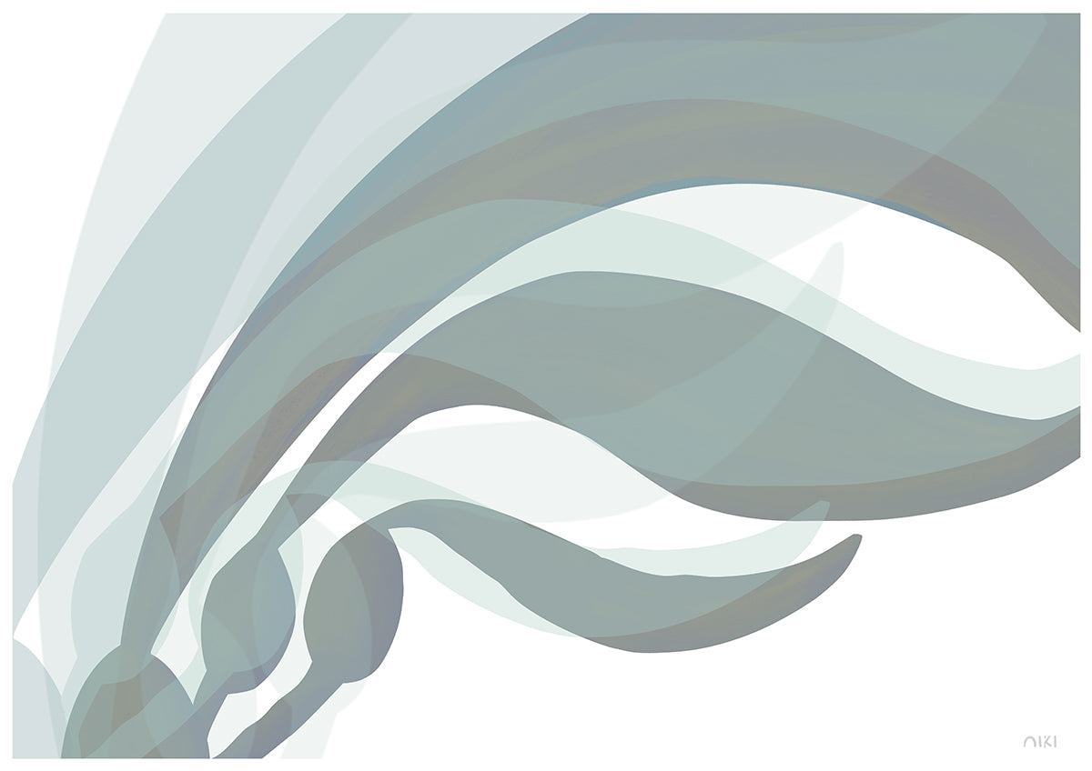 Kelp Wave Wall Art Print or Canvas