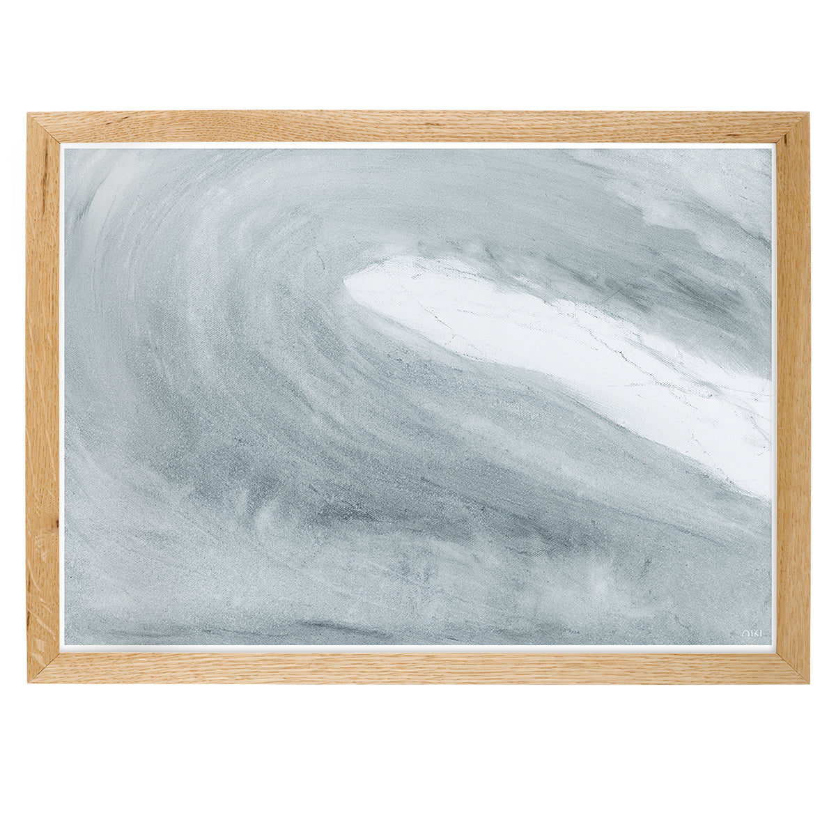 Vanora Blue Kiss ("White Wave") - Reproduction Charcoal & Graphite Wall Art Print or Canvas