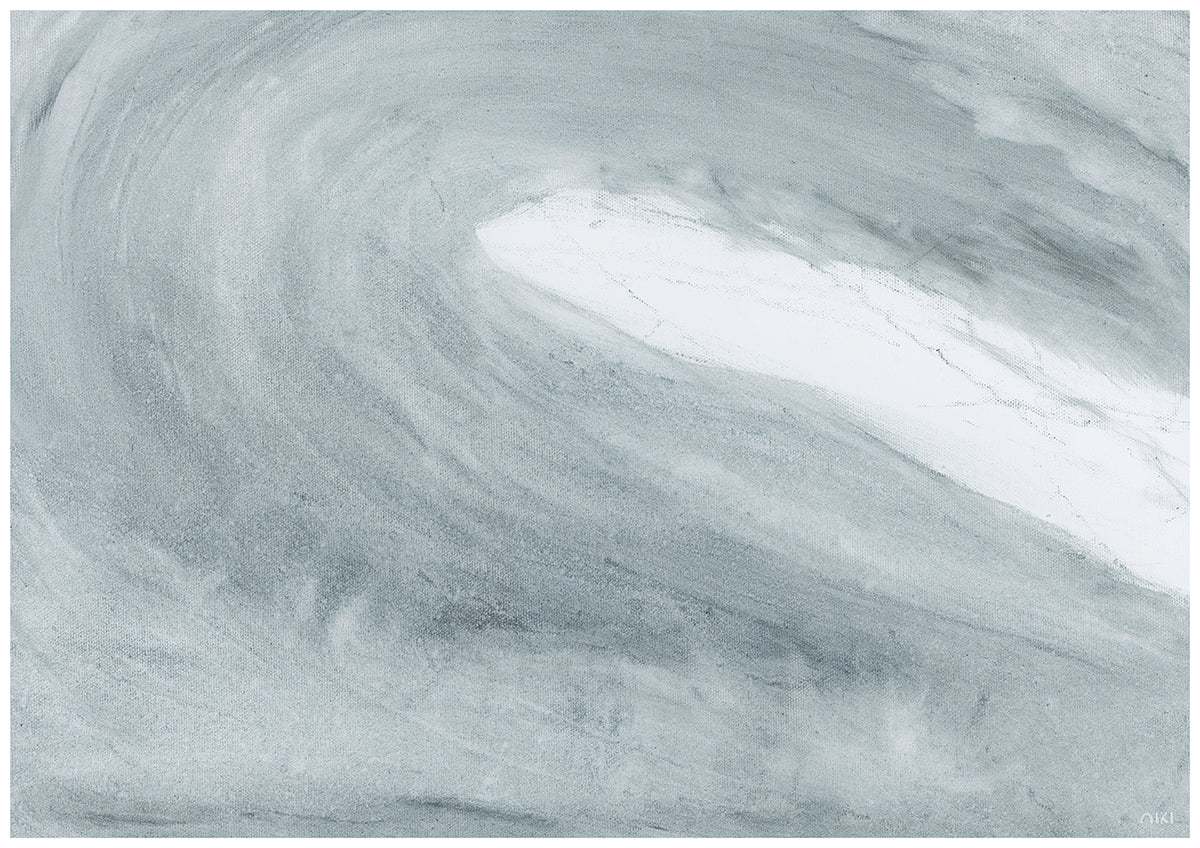 Vanora Blue Kiss ("White Wave") - Reproduction Charcoal & Graphite Wall Art Print or Canvas
