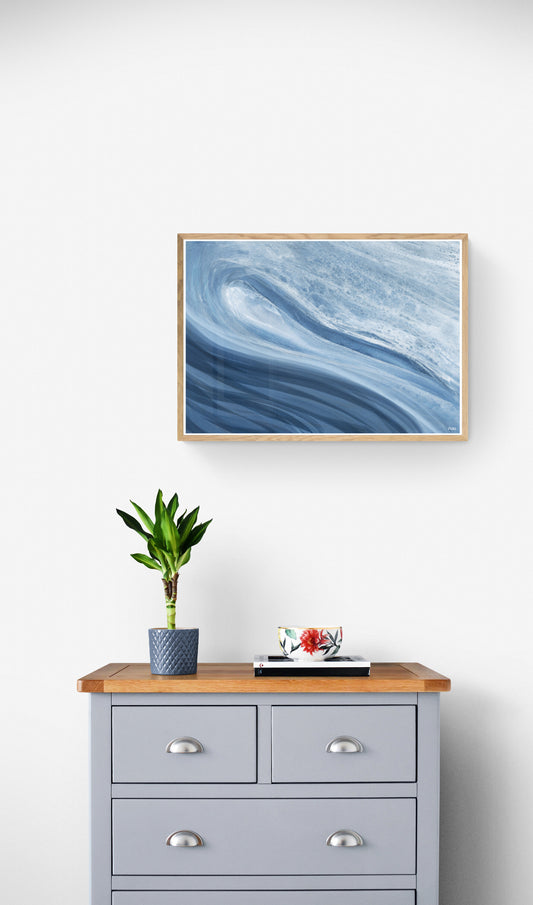 Ocean Curl Reproduction Wall Art Print or Canvas