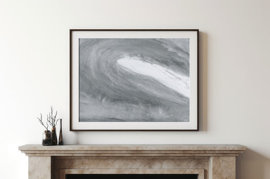 Vanora ("White Wave") Reproduction Charcoal & Graphite Wall Art Print or Canvas
